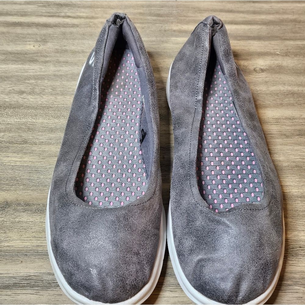 Gray Go Step Skeckers Slip On Ballet Style Women's Shoes Size 11